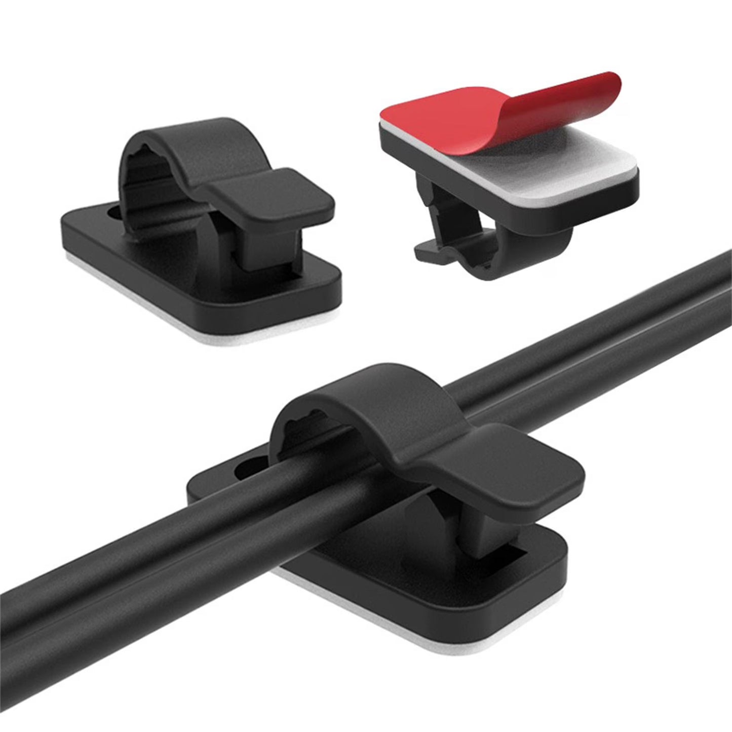 Adhesive Cable Organizer Clips (20 Pieces)