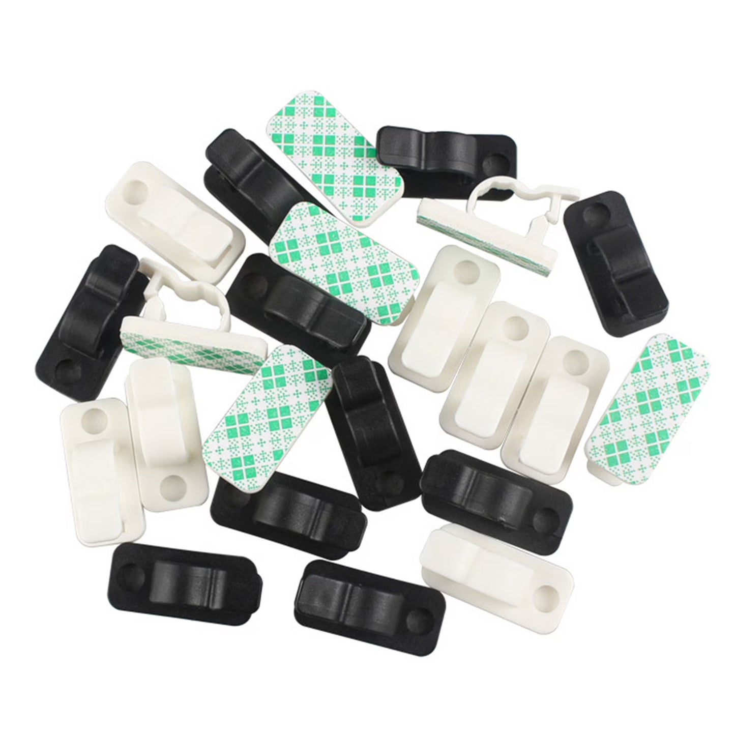 Adhesive Cable Organizer Clips (20 Pieces)