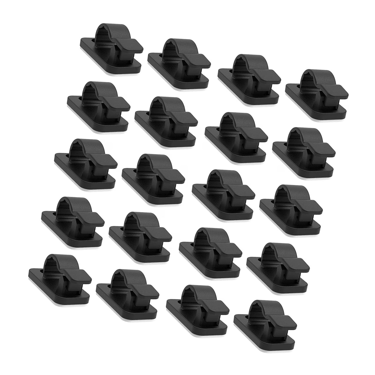 Adhesive Cable Organizer Clips (20 Pieces)