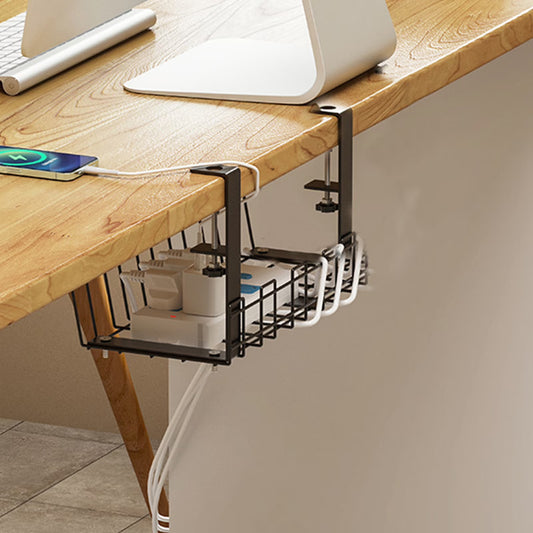 No Drill Under Desk Cable Management Tray