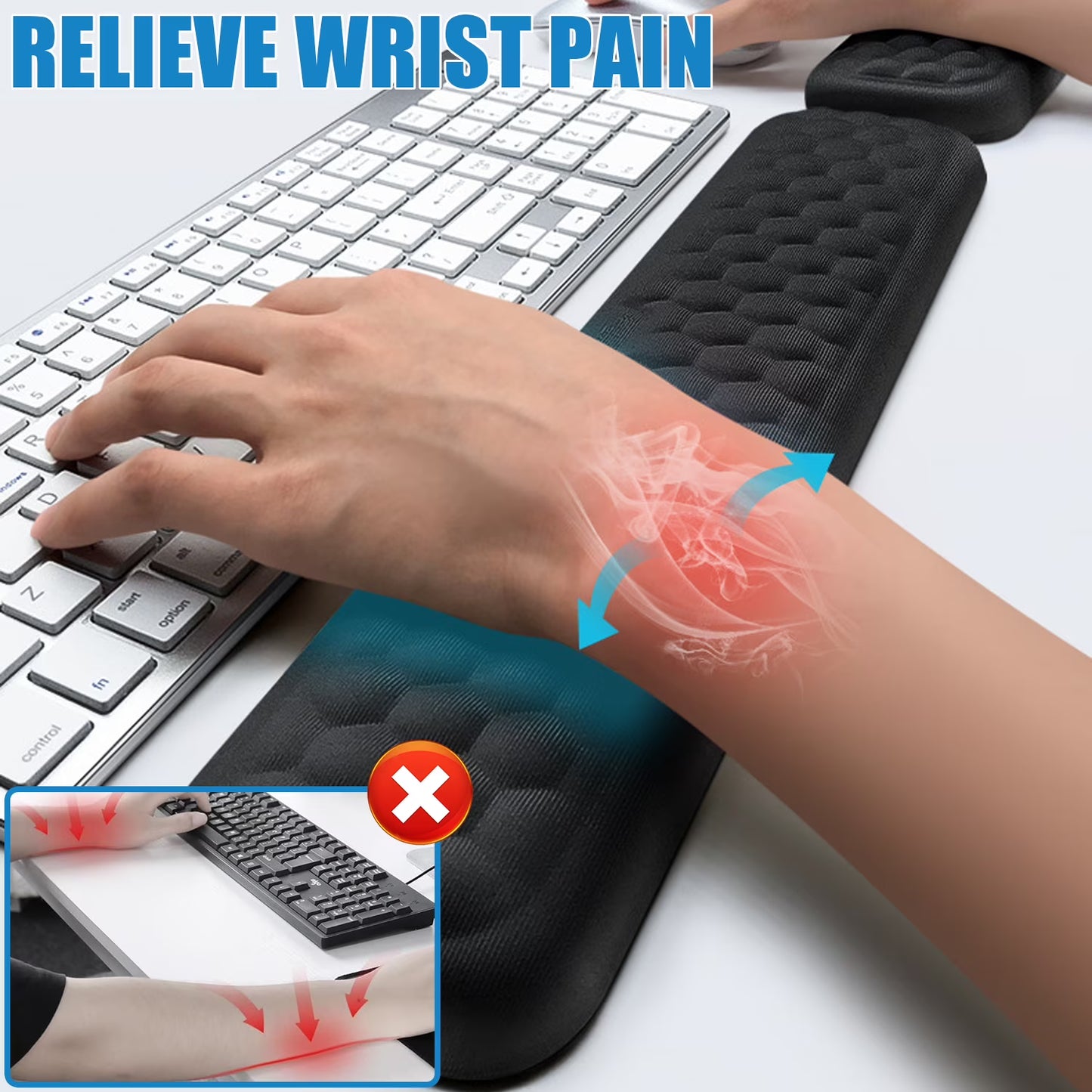 FIXPARTS Memory Foam Keyboard Wrist Rest