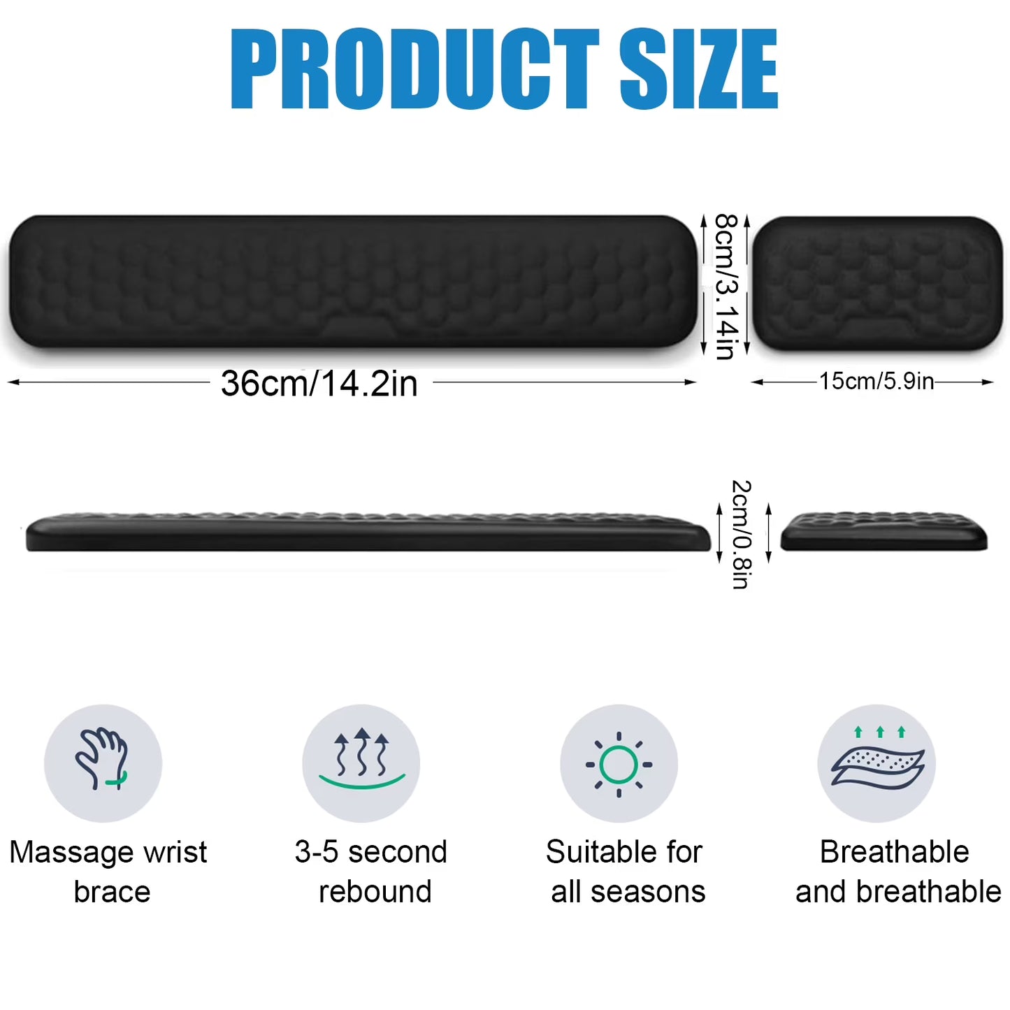 FIXPARTS Memory Foam Keyboard Wrist Rest