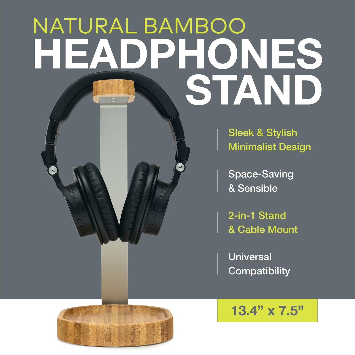 Knox Gear Wooden Headphone Stand (Bamboo Brown)