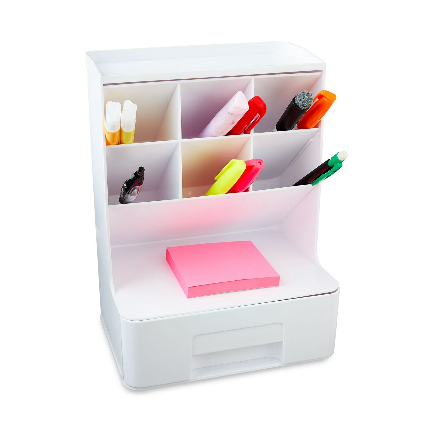 Pen+Gear White Tall Desktop Organizer