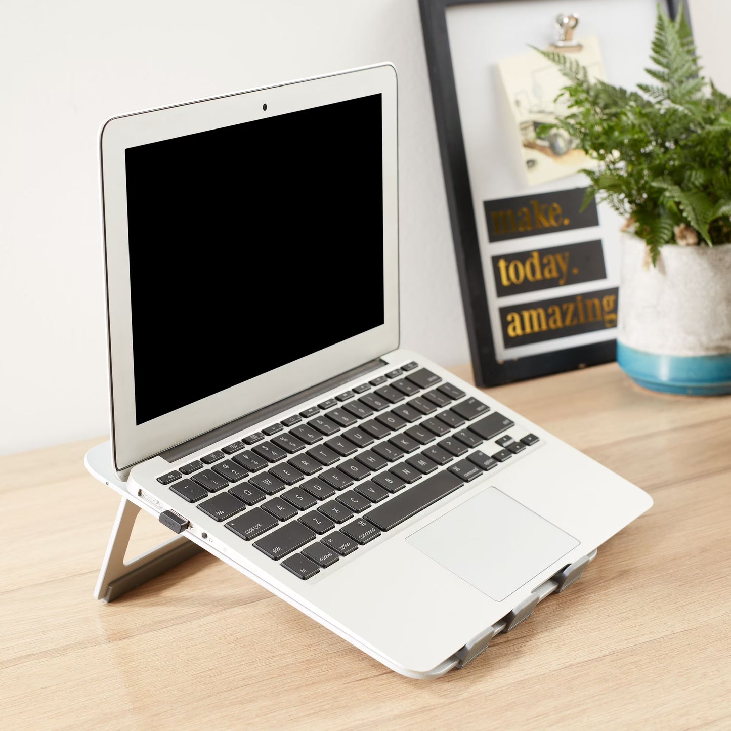 onn. Aluminum Laptop Stand for 13"–17" Laptops
